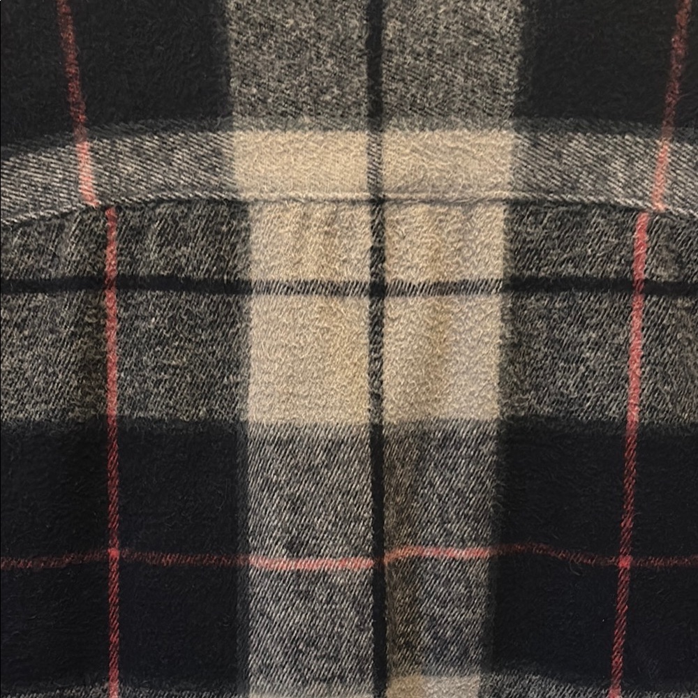 Abercrombie & Fitch Men's Plaid Shirt Jacket - Navy and Gray - Picture 4 of 4